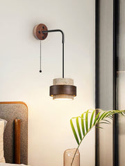 Cylindrical Modern Design Travertine Wall Lamp